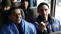 Ukrainian prisoners of war returning home from Russia, undisclosed location in Ukraine, 5. February 2025