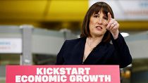 Britain's Chancellor of the Exchequer Rachel Reeves speaks about her plans for Britain's economy in Eynsham, England, Wednesday 29 January 2025.