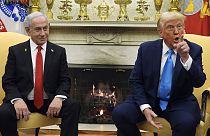 President Donald Trump meets with Israel's Prime Minister Benjamin Netanyahu in the Oval Office of the White House, Tuesday, Feb. 4, 2025, in Washington. 