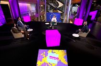 Méabh Mc Mahon with MEPs Abir Al-Sahlani, Virginijus Sinkevičius and Mika Aaltola in Strasbourg.