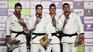  1. LORSANOV Mansur (IJF) 2. SMINK Jesper (NED) 3. FERREIRA Giovani (BRA) 3. FATIYEV Murad (AZE) 