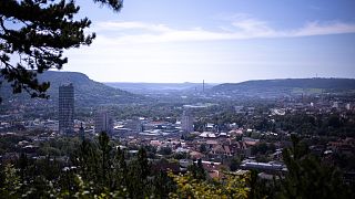 The city centre of Jena, the economic heartland of the German federal state of Thuringia 