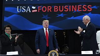 FILE - President Donald Trump speaks during a roundtable discussion on tax cuts for Florida small businesses, in Hialeah, Florida, USA. April 16th 201