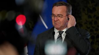 Germany's Federal Minister of Defence Boris Pistorius attends a news conference after a meeting of defense ministers of five NATO countries, Poland, Monday, Jan. 13, 2025.