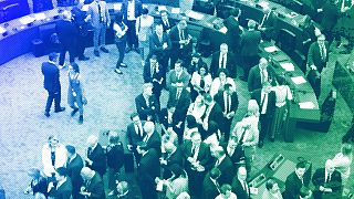 MEPs line up to vote in a secret paper ballot as they attend the opening plenary of the newly-elected European Parliament in Strasbourg, July 2024