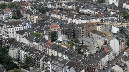 Apartment blocks pictured in Dusseldorf