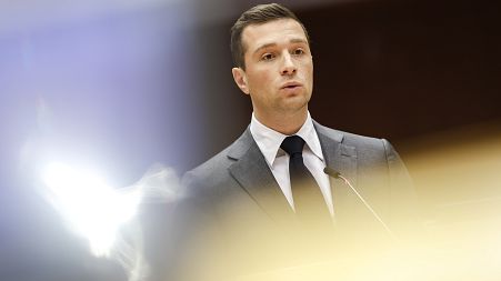 Jordan Bardella in the European Parliament. 