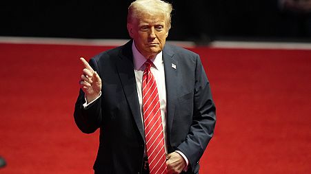 President-elect Donald Trump speaks at a rally ahead of the 60th Presidential Inauguration, Sunday, Jan. 19, 2025, in Washington. 