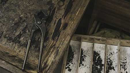 Photo from the workshop of I Coal You., a workshop, making jewellery from coal