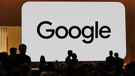File picture of audience members attending a new product announcement at Google's HQ in California 