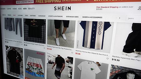 A web page of fashion retailer Shein. 