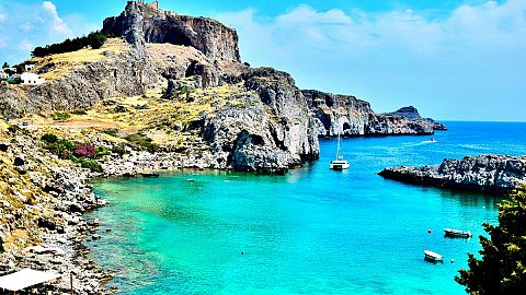 Rhodes, pictured here, will be the home of the visa office for Turkish tourists