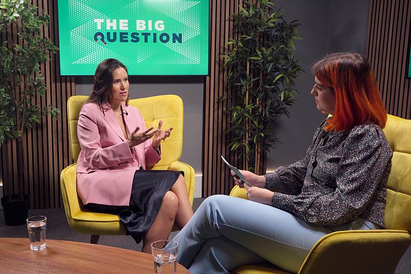 Olivia Ferdi, co-founder of Trip joins Hannah Brown on The Big Question